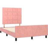  Okvir za krevet s uzglavljem ružičasti 120 x 200 cm baršunasti | shoptok.hr