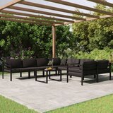  9-dijelna vrtna garnitura s jastucima aluminijska antracit | shoptok.hr