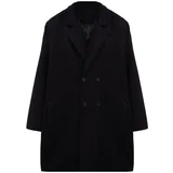 Trendyol Black Men's Regular Fit Tie Belted Winter Stash Plus Size Coat
