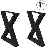  Noge za klub stolić 2 kom Crne 50 x (42-43,3) cm Čelične | shoptok.hr