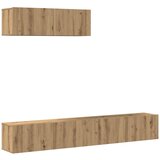 Maison Chic TV omarice - TV enot 3-delna stenski artisan hrast inženirski les, (21702232) | Shoptok.si