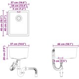  Umivaonik Bež 370 x 460 mm 80% kvarc i 20% smola | shoptok.hr