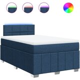  Krevet s oprugama i madracem plavi 120 x 200 cm od tkanine | shoptok.hr