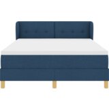 Plavi Box Spring Krevet s Madracem 140x190 cm Tkanina | shoptok.hr