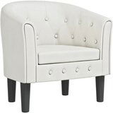  The Living Store Fotelj belo umetno usnje - Fotelj, (21445404) | Shoptok.si
