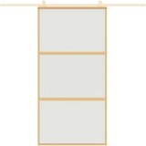  Drsna vrata zlata 102,5x205 cm mat ESG steklo in aluminij, (20983222) | Shoptok.si
