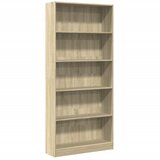 Maison Chic Knjižna omara - Knjižni regal sonoma hrast 80x24x176 cm inženirski les, (21726097) | Shoptok.si