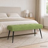  Klupa s gumbastim tkanjem Svijetlo zelena 110 x 40 x 46 cm Cene
