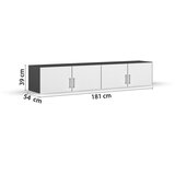 Modern Living Nastavek Za Omaro Aalen, Bela, Siva | Shoptok.si