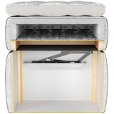 MID.YOU POSTELJA Z VZMETNICO 90 cm x 200 cm , les, tekstil, leseni material krem barve | Shoptok.si