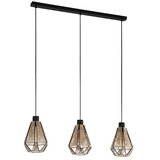 Eglo Viseća lampa ADWICKLE 3xE27 87 cm crna/natur 43777 | Eponuda.com