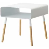 YAMAZAKI bijeli pomoćni stolić Plain, visina 35 cm