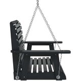  Vrtna stolica za ljuljanje s metalnim lancima crna od jelovine | shoptok.hr