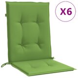  Jastuci za stolice 6 kom prošarano zeleni 100x50x4 cm tkanina | shoptok.hr