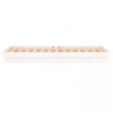  LED okvir za krevet bijeli 90 x 200 cm od masivnog drva | shoptok.hr