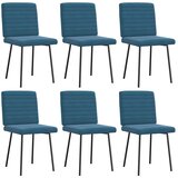 Maison Chic Jedilni stoli - Vzorci stoli 6 kosov moder žamet A1203, (22031647) | Shoptok.si
