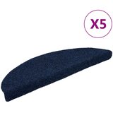  Prostirke za stepenice, samoljepljive, 5 kom. 56x17x3 cm, tamnoplave, poluokrugle | shoptok.hr