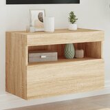 Maison Chic Stenska TV omarica - TV stojalo - Televizijska omarica z LED lučkami sonoma hrast 60x30x40 cm, (21700739) | Shoptok.si