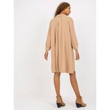 Italy Moda Dress-DHJ-SK-15092.57P-dark beige | Shoptok.si