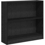 vidaXL Knjižna polica Črna Orehovina 80 x 24 x 76 cm Konstruiran les, (5000201573) | Shoptok.si
