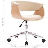 vidaXL Okretne blagovaonske stolice od umjetne kože 4 kom krem | shoptok.hr