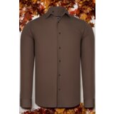 Dewberry G726 MEN'S SHIRT-PLAIN BROWN | shoptok.hr