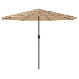  Vrtni suncobran LED s čeličnom šipkom smeđi 324x324x247 cm | shoptok.hr