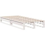 vidaXL Krevet s regalom za knjige bez madraca bijeli 90x200cm borovina | shoptok.hr