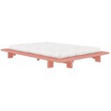 Karup Design Svetlo rožnata zakonska postelja iz masivnega bora z letvenim dnom 140x200 cm Japan – | Shoptok.si