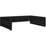  The Living Store Vrtni stolček za noge črn 120x80 cm trdna borovina - Vrtni Stolček Za Noge, (21443795) | Shoptok.si