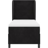 Box Spring Krevet s Madracem Crni 80x200 cm Baršun | shoptok.hr