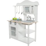 Kondela Otroška lesena kuhinja, bela/naravna, EMIEL | Shoptok.si