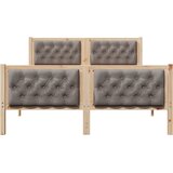  Krevetna konstrukcija s uzglavljem Sivo-smeđa 140 x 200 cm | shoptok.hr