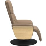  Naslonjač od umjetne kože s osloncem za noge boja cappuccina | shoptok.hr