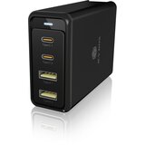 Icybox polnilnik 4 portni 100 W USB s Power Delivery 3.0 in GaN podporo | Shoptok.si