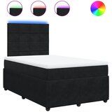 vidaXL Box spring postelja z vzmetnico črna 120x200 cm žamet, (21306825) | Shoptok.si