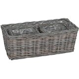  Saksija košarica s pohranom 3 pcs Siva Kubu Ratan | shoptok.hr