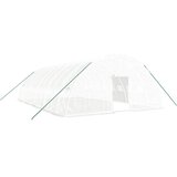  Staklenik s čeličnim okvirom bijeli 60 m² 10 x 6 x 2,85 m | shoptok.hr