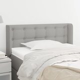  Uzglavlje s ušima svjetlosivo 93x16x78/88 cm od tkanine | shoptok.hr