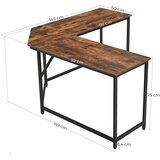 Modern Home kutni radni stol , smeđa čelična konstrukcija | shoptok.hr