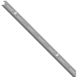 Stenska tirnica EL 50 (Dolžina: 14,5 cm, Bele barve/aluminij, Ustrezno za: Nosilce z razmikom 50 mm, Sistem lukenj)