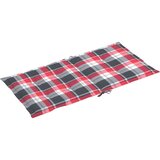 vidaXL Blazine za vrtne stole 4 kosi rdeč karo vzorec 100x50x3 cm | Shoptok.si