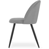  Set od 3 BELLO stolice - svijetlo sivi baršun / crne noge | shoptok.hr