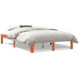 vidaXL Posteljni okvir voščeno rjav 120x200 cm trdna borovina | Shoptok.si
