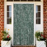 vidaXL Zavesa proti mrčesu zelena in bela 100x220 cm šenilja, (20597311) | Shoptok.si