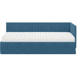  Kutni krevetni okvir s madracem 2 kom. Plava 90 x 190 cm Baršun | Shoptok.si