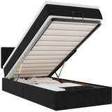  Otomanski okvir kreveta s madraca crni 90x190cm baršunasti | shoptok.hr