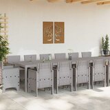  Vrtni set za objed 15 pcs Svjetlosiva Polt ratan | Eponuda.ba