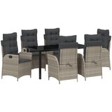vidaXL Set za Uživanje u Vrtu s Jastučićima Svjetlosiva Poli Ratan | shoptok.hr