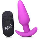 Bang! 21X Silicone Butt Plug with Remote Purple | Shoptok.si